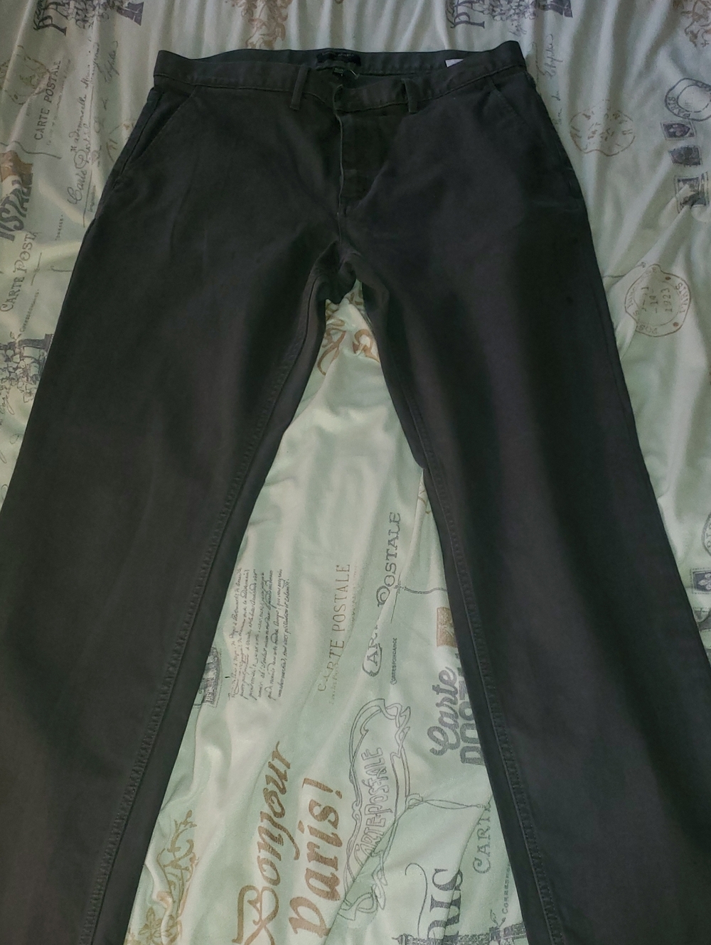 MENS NEW CONDITION BANANA REPUBLIC GREY DENIM AIDEN PANTS. SIZE 36×34